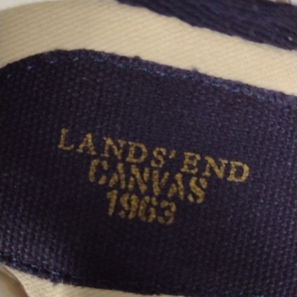 Lands' End Black and Tan Wedges with Lace Up Ankle Straps Size 7.5 - Picture 2 of 7